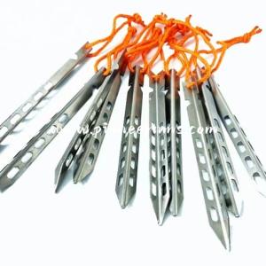 Ultralight Titanium V Tent Stake for Camping & Backpacking